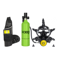Tanque de Buceo Mini de 1L en Oferta, 200 bar de Alta Presión, Máscara de Aluminio, Certificación CE, EEC, EPA, Modelo X4000pro+, 3.52 kg