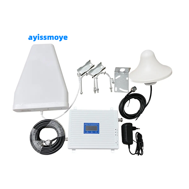 Ayissmoye Homemade 4G LTE 900/1800/2100 MHz Indoor Mobile GSM Repeater India Compatible 3G 5G Cellphone Signal Booster GPRS