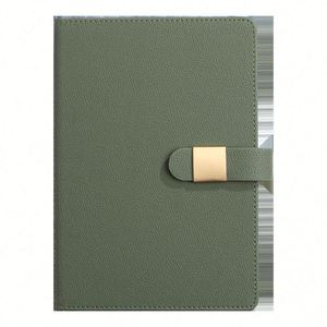 High Quality Leather <b>A3</b> Enterprise Organizer/Planner Gift <b>Box</b> Custom High-Value Buckle Notepad Hardcover Style Thread Sewing - Product Image 1