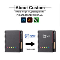 Bloc-notes thermocollant personnalisé avec logo, couverture en papier kraft, mini carnet avec stylo (couleur personnalisée)