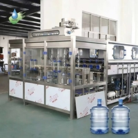 Chaîne de production de remplissage automatique d'eau en bouteilles de 20 L (5 gallons) de A à Z
