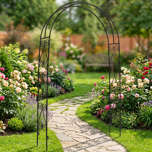 Arcos de Metal para Plantas Trepadoras de Diseño Moderno para Exteriores con Recubrimiento de Polvo Negro, la Mejor Calidad de la India para Uso en Fiestas - Product Image 2