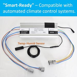 48 ''công nghiệp lớn năng lượng mặt trời Powered thông gió làm mát tường nhà kính lưu thông không khí quạt thông gió DC bóng điện ứng dụng điều khiển - Product Image 3