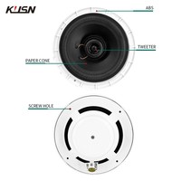Haut-parleurs coaxiaux montés au plafond 6 pouces 25W 8 Ohm dans le plafond Mini haut-parleur alimenté au plafond Pa System Home Waterproof