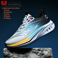 Sepatu Jogging Pria Desain Baru Bernapas Ringan & Bernapas dengan Pelat Karbon Penyerap Guncangan Sneakers Kasual Trendi