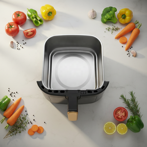 Nouvelle <span class=keywords><strong>friteuse</strong></span> à air 5L avec panier intérieur en acier inoxydable, 6 programmes, contrôle numérique, appareils électroménagers intelligents de haute qualité pour la maison - Product Image 3