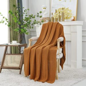 <strong>Brown</strong> <strong>Throw</strong> Blanket for Cozy Cable Knit <strong>Throw</strong> for Bed Sofa Living Room Lightweight Decorative Farmhouse Christmas Blanket - Product Image 5