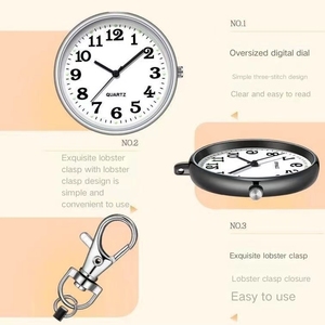 Nuovo Orologio <span class=keywords><strong>da</strong></span> Tasca con Portachiavi Moschettone Promozionale Personalizzato Orologio <span class=keywords><strong>da</strong></span> Infermiere Dottore Portachiavi con Ciondolo Orologio Regalo per Bambini - Product Image 6