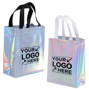 <span class=keywords><strong>Sac</strong></span> fourre-tout non tissé imperméable brillant <span class=keywords><strong>Sac</strong></span> à provisions écologique réutilisable pour un usage quotidien Voyage d'épicerie - Product Image 1