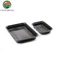 Blister écologique Boîte de plateau de sashimi de restauration rapide en plastique recyclable durable Conteneur de nourriture à emporter