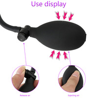 Dildo Anal Inflable de Acero Inoxidable, Vibrador Anal para Mujeres, Dilatador Anal Femenino