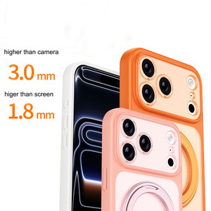 เคสโทรศัพท์กันกระแทกบางเฉียบหรูหราแบบแม่เหล็กเต็มตัว รุ่น 17 <span class=keywords><strong>Pro</strong></span> <span class=keywords><strong>Max</strong></span> กันน้ำ พร้อมขาตั้งหมุนได้ ถอดกล้องออกได้ - Product Image 5