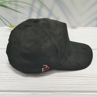 Casquette unisexe 5 panneaux en daim avec logo personnalisé, style sportif pour les sports de plein air et le cyclisme, position du logo incurvée à l'arrière