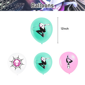 Decoración de Fiesta Temática de Superhéroes <span class=keywords><strong>para</strong></span> Cumpleaños de Niña, Pancarta Colgante, Globos, Adornos <span class=keywords><strong>para</strong></span> Cupcakes, Sets de Decoración de Cumpleaños de Spiderman - Product Image 4