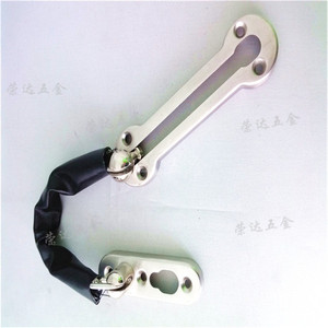 Cadena de Seguridad Antirrobo de Acero Inoxidable para Puerta, con Cuero, Diseño Moderno y Simple, para Protección de Habitaciones de Hotel, Suzhou Science Popularization - Product Image 2