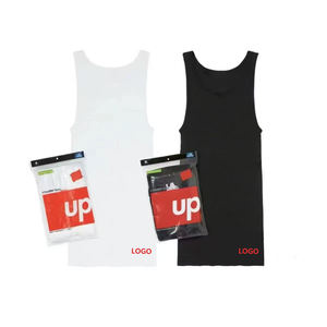コットンブラックホワイトタンクトップノースリーブフィットネススポーツウェアメンズベストボディビルディングタンクトップ3パック - Product Image 1