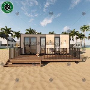 Maison préfabriquée pliable et extensible de 20 pieds ou 40 pieds, maison modulaire mobile avec extérieur en bois moderne - Product Image 3