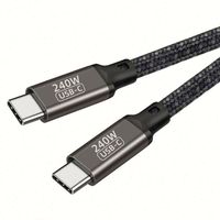 Cable USB de Carga Rápida para Laptop, 240W PD Tipo C, Trenzado de Nailon, Carga Rápida, Transferencia de Datos de 480Mbps, Directo de Fábrica OEM