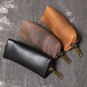 High Quality Full Grain Cowhide Genuine Leather Coin Purse Waterproof Multifunctional Clutch Storage Cover Key <b>Pouch</b> - Product Image 4