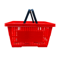Panier en PP à deux poignées pour centre commercial, capacité 28L, durable, écologique, facile à transporter, logo personnalisé pour usage commercial, garantie de marque