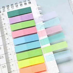 200 Sheets Multi-color <b>PET</b> Adhesive Index Tab Set Ruler Scale Self-adhesive Page Markers Memo Pads Office Study Stationery - Product Image 5