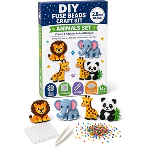 Kit de loisirs créatifs DIY avec perles thermocollantes, thème océan, avec planche à perles et pincettes, pour les 14 ans et plus - Product Image 3