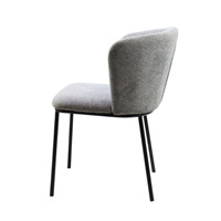 Mobilier de restaurant rembourré moderne d'usine Chaise de loisir Chaises de salle à manger personnalisées en métal et en tissu