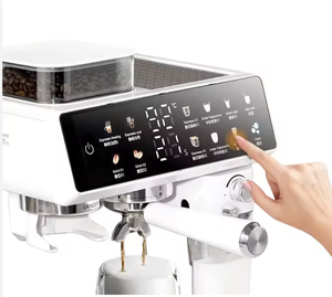 Machine à expresso semi-automatique avec moulin intégré et réservoir à lait, style italien, à une touche, pour la maison et le bureau - Product Image 3