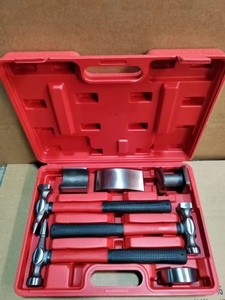 Kit Professionale di 9 <span class=keywords><strong>Pezzi</strong></span> per Riparazione Ammaccature Carrozzeria <span class=keywords><strong>Auto</strong></span> con Martello e Dolly in Scatola di Plastica, Attrezzi per Lamiera e Carrozzeria - Product Image 5