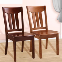Chaise de salle à manger en bois, vente en gros d'usine, dossier traditionnel à trois lattes, robuste et durable, idéale pour la cuisine et la salle à manger