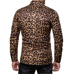 Chemise à manches longues pour <span class=keywords><strong>homme</strong></span> à imprimé léopard, nouvelle arrivée 2025 - Hauts décontractés <span class=keywords><strong>grande</strong></span> <span class=keywords><strong>taille</strong></span> pour le printemps et l'automne, parfaits pour le streetwear - Product Image 4