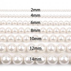 8mm 원형 유리 진주 비즈 5A 고광택 모조 진주 비즈 쥬얼리 제작 DIY 팔찌 목걸이 도매 100가지 이상 색상 - Product Image 2