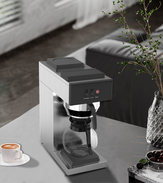 High Effcience Large Capacity Automatic 12 Cup Pourover Commercial Coffee Machine With 2 Warmers