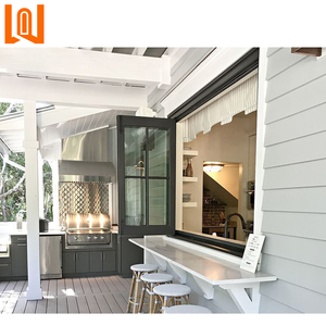 WANJIA Kính Cường Lực Tùy Chỉnh Cửa Sổ Gấp Nhôm Accordion Cửa Sổ Gấp Bi Ngang - Product Image 5