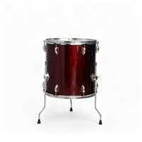 Vente en gros de tambour tom de scène en bois de peuplier de 16 pouces, réglable, monocouche, avec peaux en polyester, pour batterie