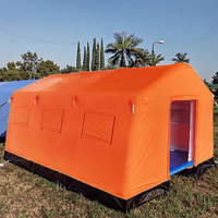 Inflation rapide de 3 à 5 minutes facile à transporter tente gonflable imperméable quatre saisons deux chambres à coucher salon 20 secours en cas de catastrophe