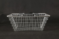Panier de courses en métal chromé de haute qualité Highbright avec poignée en caoutchouc pour supermarché, épicerie et magasin de proximité