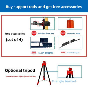 Accessoire de niveau <span class=keywords><strong>laser</strong></span>, tige télescopique, aluminium industriel OEM, peint par pulvérisation, support de levage à commande au <span class=keywords><strong>pied</strong></span> de 4 mètres, modèle 004 1 - Product Image 5