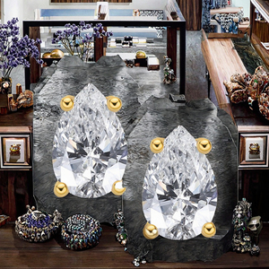 S925 Sterling <b>Silver</b> Sunflower Moissanite <b>Stud</b> <b>Earrings</b> <b>Set</b> with VVS Moissanite GRA Certified Fashionable and Luxurious - Product Image 3