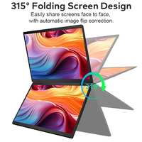Monitor Portátil Dual IPS de 16 Pulgadas 2026 con Soporte, Pantalla Extendida, Retroiluminación LED USB-C, Resolución 1920x1200, Relación de Aspecto 16:10