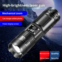 Lampe torche d'urgence rechargeable à LED, zoom extérieur, longue portée, en ABS, indice IP20, faisceau réglable, protection contre les surcharges – Meilleures ventes