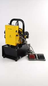 Pompe hydraulique électrique alternative ENERPAC VHCP05055, réservoir d'huile de 5 L, moteur sans balais de 0,55 KW, 700 bars, unité de puissance hydraulique à deux étages - Product Image 5