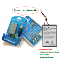 Alimentation de batterie haute capacité pour contrôleur PS4 2000mAh avec câble de données de chargeur USB accessoires de jeu longue durée
