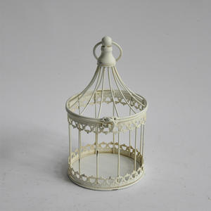 Décorwell Élégant <span class=keywords><strong>Mini</strong></span> <span class=keywords><strong>Cage</strong></span> à Oiseaux en Fer Métal Porte-Bougie Fait Main en Maille Filée Creuse pour la Décoration de la Maison - Product Image 4