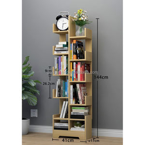 Moderno ufficio di lusso sala studio biblioteca verticale modelli industriali display legno <span class=keywords><strong>mdf</strong></span> book rack bookshelf - Product Image 3