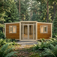 Maison préfabriquée modulaire pliable à double aile, conforme aux normes d'exportation, avec équipements complets pour le marché étranger