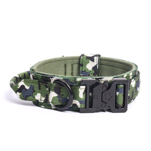 <span class=keywords><strong>Collar</strong></span> de perro táctico de camuflaje, <span class=keywords><strong>Collar</strong></span> de entrenamiento ajustable de nailon, hebilla de Metal resistente con asa para perros medianos y grandes - Product Image 6