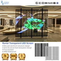 Écran d'affichage LED flexible en maille transparente pour extérieur, couleur intégrale, sur verre, panneau publicitaire LED pour vitrines de magasins de détail