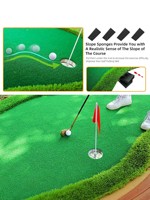 Nouvel entraîneur de putting de golf portable pour une utilisation en intérieur et en extérieur avec gazon artificiel et logo personnalisé