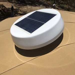 Glamping Dôme géodésique Tente Toit monté à l'énergie solaire Ventilation extracteur Ventilateur d'air extérieur pour événements Maison Toit Ventilateur d'extraction d'air - Product Image 5